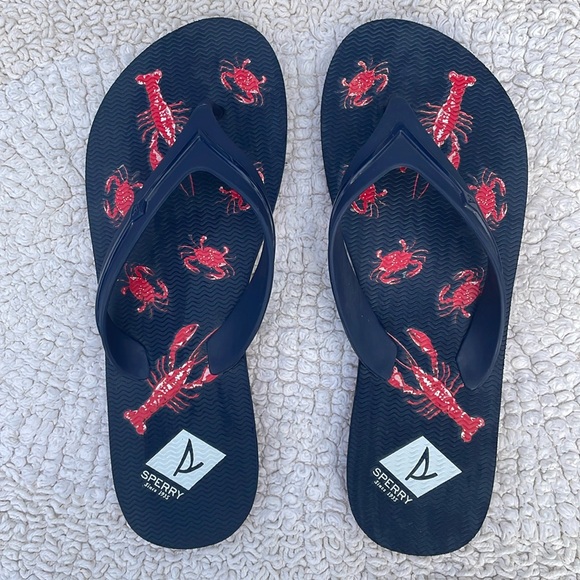 Sperry Lobster print flip flops - Picture 1 of 5